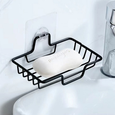 Nerūdijančio plieno muilo stovo sienoje montuojamas muilo laikiklis Muilo kempinė indų muilo indai Lipnūs vonios kambario priedai