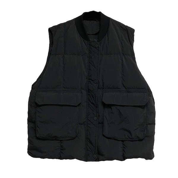 Vesta larga de dama cu buzunar, fermoar si nasturi