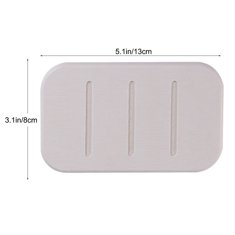 Neslystantis diatomitinis muilo indų muilo laikiklis Vandenį sugeriantis greitai džiūstantis muilas, skirtas vonios virtuvei (baltas)