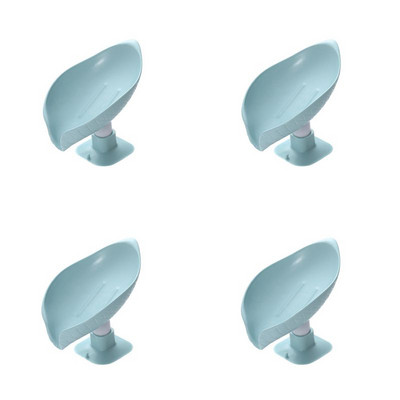 4 vnt. siurbimo puodelio muilo laikiklis vonios kambario dušui Nešiojamas lapų muilo indas Plastikinis kempinės padėklas virtuvės vonios kambario priedams