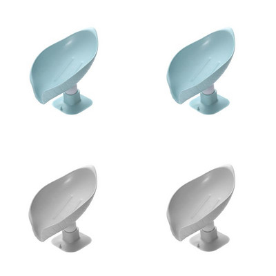 4 vnt. siurbimo puodelio muilo laikiklis vonios kambario dušui Nešiojamas lapų muilo indas Plastikinis kempinės padėklas virtuvės vonios kambario priedams