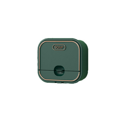 Wonderlife Polica za sapun otporna na prašinu, komplet kupaonskog pribora, zidni, vodootporni držač posude za sapun s poklopcem, bez bušenja