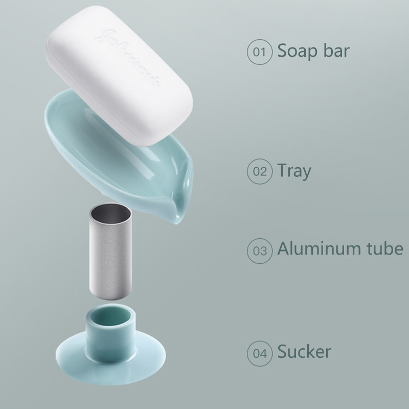 2 tk Lehekujuline seebikarp äravooluseebihoidja kast Vannitoa dušš seebihoidja käsn Säilitusplaadi kandik Vannitoatarvikute seade