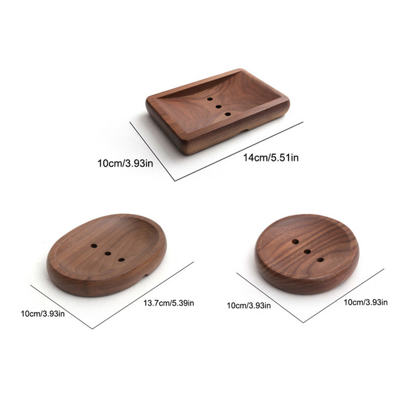 Kutija za poslužavnik Drveni držač za sapun Dobavljači kupaonskih kupaonica Pravokutni Sigurnosni Ovalni Izdržljivi stalak za tuširanje Bambus Crni orah