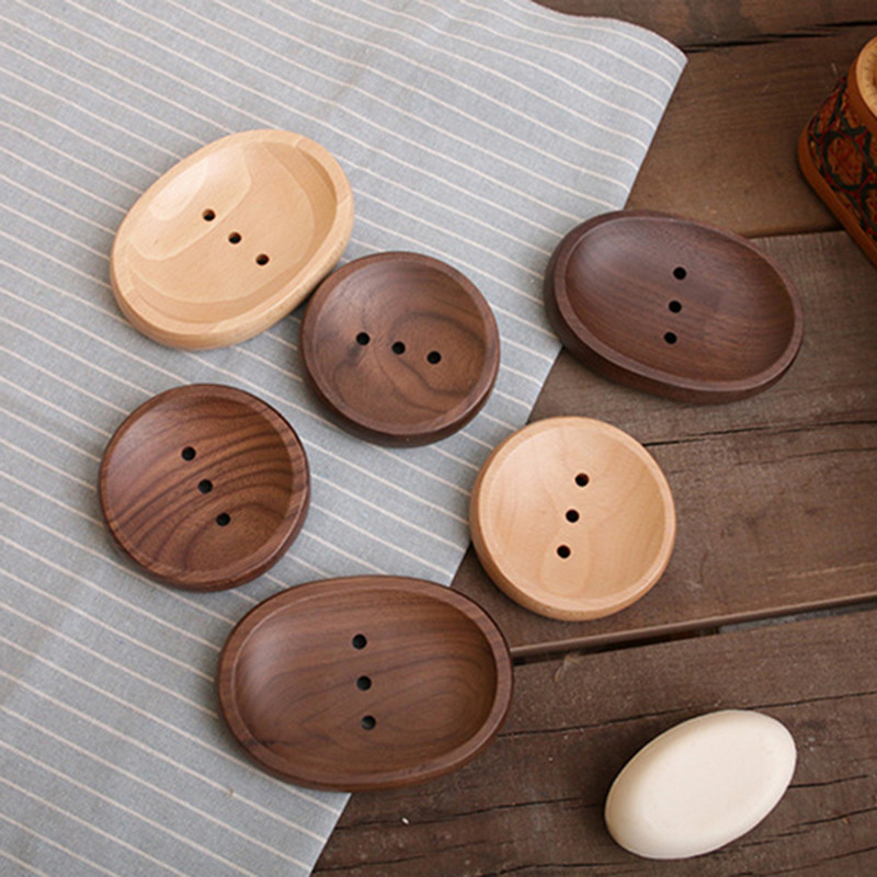 Kutija za poslužavnik Drveni držač za sapun Dobavljači kupaonskih kupaonica Pravokutni Sigurnosni Ovalni Izdržljivi stalak za tuširanje Bambus Crni orah