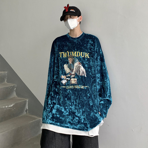 Ανδρική μπλούζα με χαλαρό σχέδιο