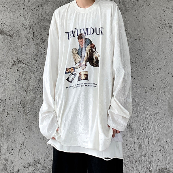 Ανδρική μπλούζα με χαλαρό σχέδιο