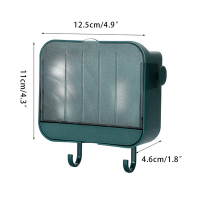 Vonios kambario muilo laikiklis prie sienos pakabinamas muilo dėžutės laikiklis su kabliukais Muilo indas Vonios dulkėms atsparus muilo indai Tualetas