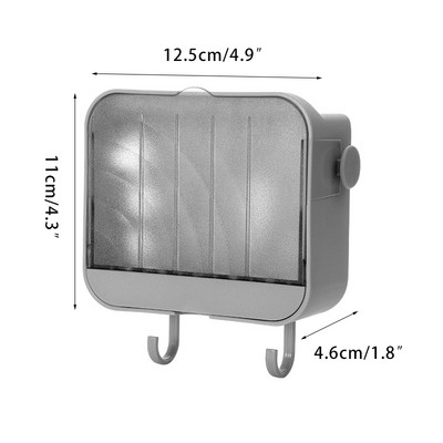 Vonios kambario muilo laikiklis prie sienos pakabinamas muilo dėžutės laikiklis su kabliukais Muilo indas Vonios dulkėms atsparus muilo indai Tualetas