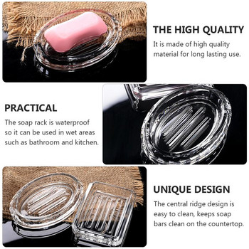 Διαφανές χειροκίνητο σαπουνάκι οικιακής τουαλέτας Exquisite Practical Delicate για ντους Θήκη θήκης μπάνιου σπιτιού Κουτί δοχείου