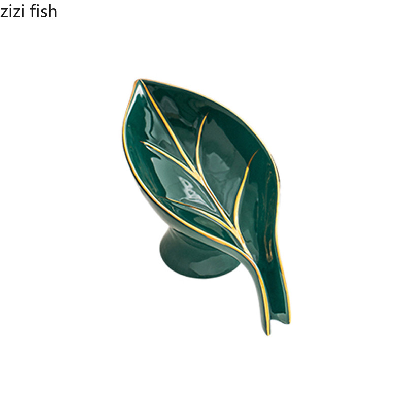 Kūrybinės keraminės muilo dėžutės Buitiniai sanitariniai gaminiai Lapų formos nutekamieji muilo indai Vonios kambarys Sandėliavimo konteineris Buitinės prekės