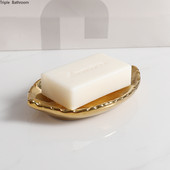 1 kom Keramika zlatnog lišća Posuda za sapun Nordijski stil Držač sapuna Kuhinjski spremnik Posuda za kućni kupaonski pribor Posuda