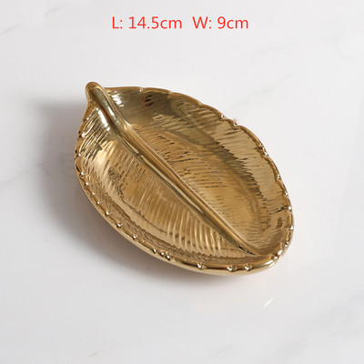 1 kom Keramika zlatnog lišća Posuda za sapun Nordijski stil Držač sapuna Kuhinjski spremnik Posuda za kućni kupaonski pribor Posuda