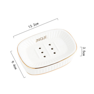 Lagana, luksuzna keramička kutija za sapun Dvoslojna kutija za pakiranje sapuna s drenažom Pribor Kuhinjska pohrana Organizator za toalet