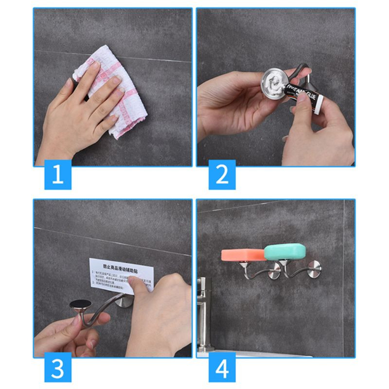 Zidna magnetna posuda za sapun od nehrđajućeg čelika Kupaonski odvod Kutija za vješanje na zid Stalak za vakuumske čaše Kupaonski pribor