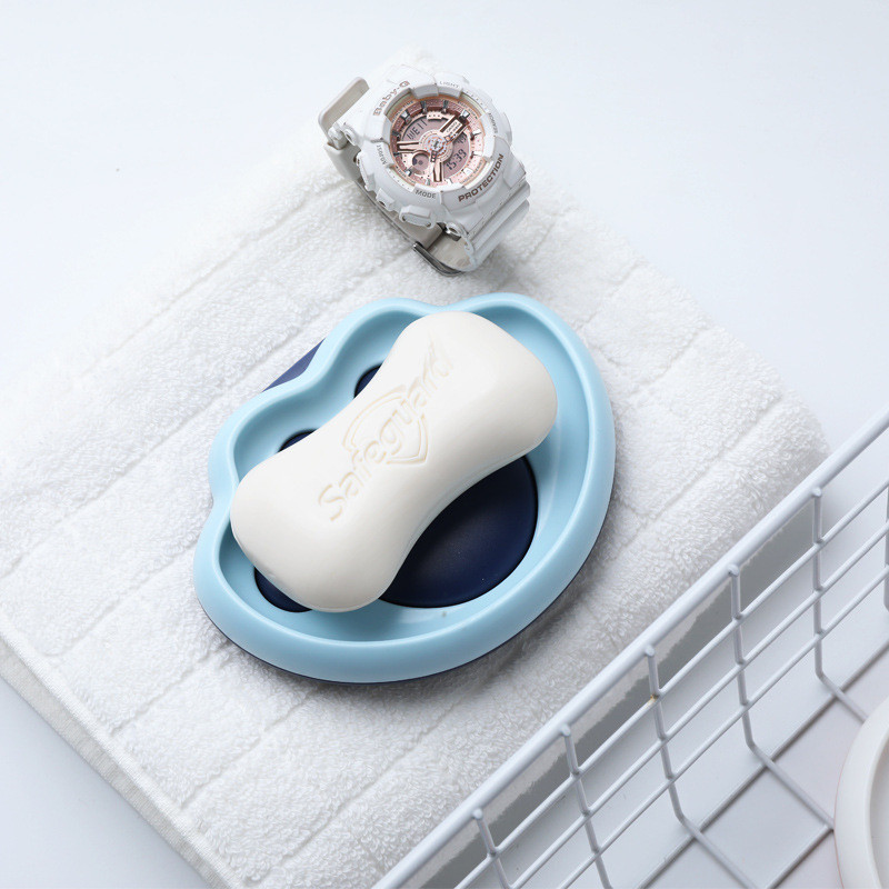 Cute Cat Claw Graphic Σαπούνι Μπάνιου Ισχυρό Σχάρα Σαπουνιού Αποστράγγισης στον τοίχο χωρίς τρυπάνι Αξεσουάρ μπάνιου Δίσκος σαπουνιού για κινούμενα σχέδια