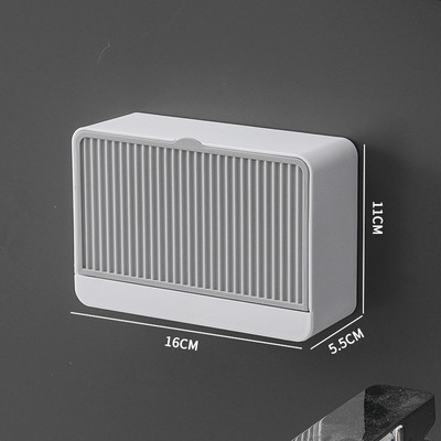 Zidna kutija za sapun bez bušenja s dvostrukim rešetkama za kupaonski odvod Stalak za sapun Kreativni držač za sapun u obliku školjke Kupaonski alati