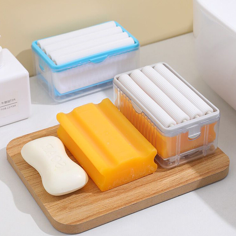 Muilo dėžutė Laisvų rankų putojantis muilo indas Daugiafunkcis muilo indas Laisvų rankų putojantis nusausinantis buitinės laikymo dėžutės valymo įrankis