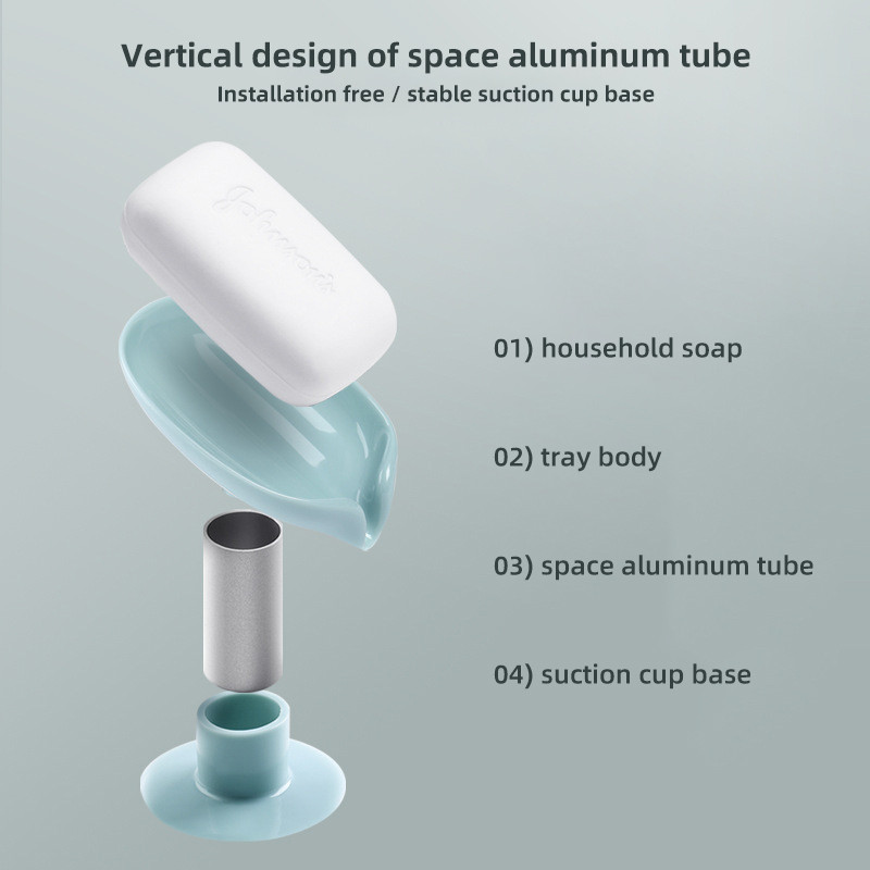 Kreatív új szappandoboz állvány lefolyómentes lyukasztó Lotus Leaf függőleges szívókorong falra akasztható szappantartó háztartási fürdőszobai kellékek