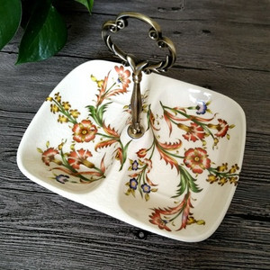 Europietiško stiliaus įtrūkusi keraminė dviejų skyrių muilo dėžutė, buitinė išleidimo rankena muilo indų muilo dėžutė vonios kambario muilo padėklas