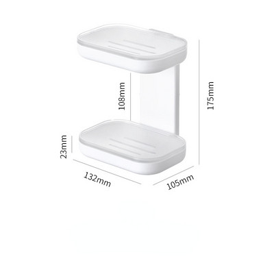 Sienoje montuojamas dvisluoksnis muilo indas, nemokamas perforavimo stalčius, nutekėjimo muilo dėžutė, kempinė, laikymo dėžutė, vonios kambarys, virtuvė, laikymo lentynos įrankis