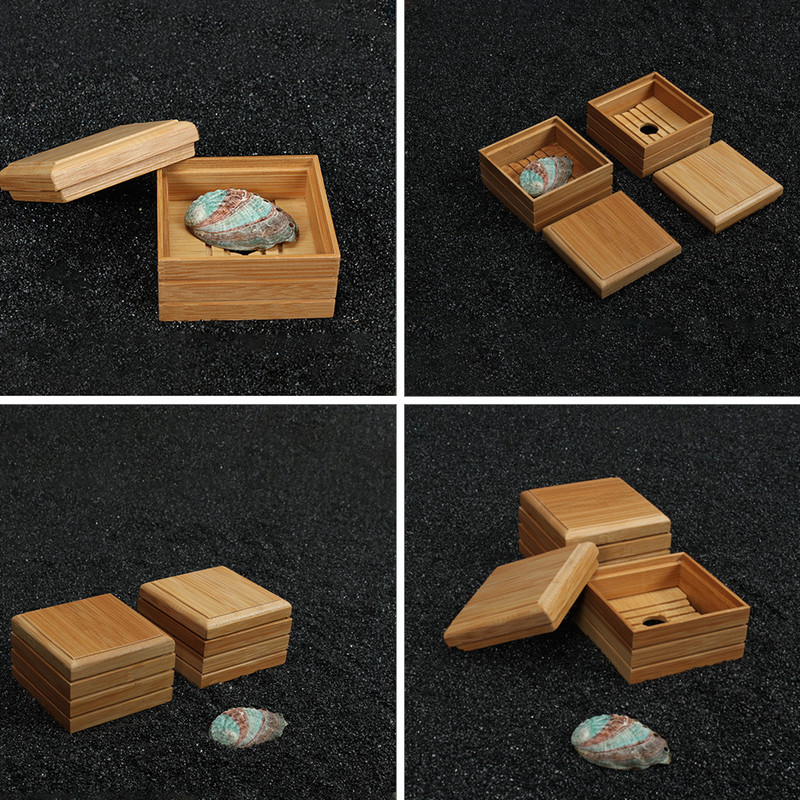 2 tk Creative bambusest seebikarbi hoidja reisiseebialuse karbi reisiseebi konteiner