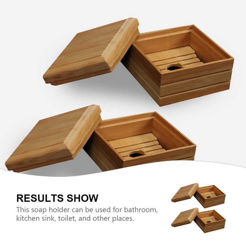 2 tk Creative bambusest seebikarbi hoidja reisiseebialuse karbi reisiseebi konteiner