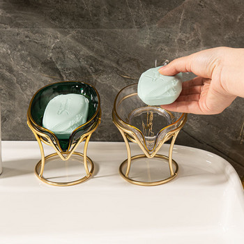 Σχάρα σαπουνιού Creative Light Πολυτελές στυλ τουαλέτα μπάνιου Νέο κουτί σαπουνιού Δίσκος πιάτων σαπουνιού Οικιακή αποστράγγιση χωρίς διάτρητο