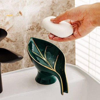 Πολυτελές κεραμικό δημιουργικό κουτί σαπουνιού Σχάρα σαπουνιού αποστράγγισης οικιακής βάσης σαπουνιού τουαλέτας χωρίς τρύπημα