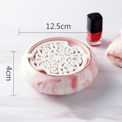 1 kom Posuda za sapun od mramorne keramike Nordijski stil Okrugli oblik Kutija za sapun za kućnu kupaonicu Posuda za kupaonski pribor