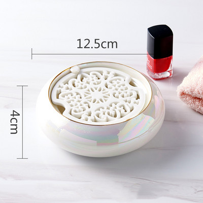 1 kom Posuda za sapun od mramorne keramike Nordijski stil Okrugli oblik Kutija za sapun za kućnu kupaonicu Posuda za kupaonski pribor