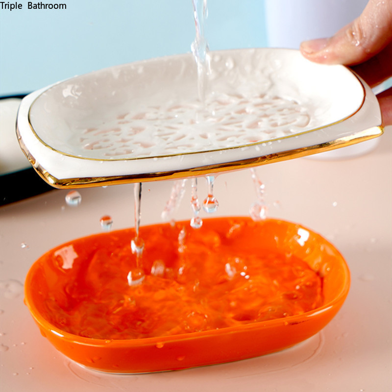 1 kom Posuda za sapun od mramorne keramike Nordijski stil Okrugli oblik Kutija za sapun za kućnu kupaonicu Posuda za kupaonski pribor