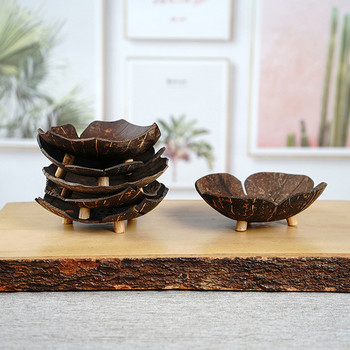 Πιάτο σαπουνιού καρύδας Creative Plates Κιβώτιο σαπουνιού κινουμένων σχεδίων Coconut Shell Χαριτωμένος δίσκος αποθήκευσης σαπουνιού Διοργανωτής κοσμημάτων