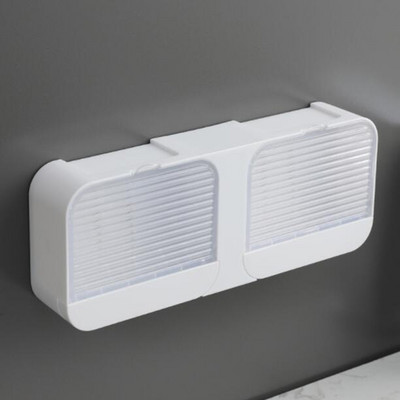 1/2 rácsos leeresztő szappantartó kihajtható szappandoboz fürdőszobai kiegészítők tárolódoboz Fióktálca polc falra szerelhető, szabad perforáció