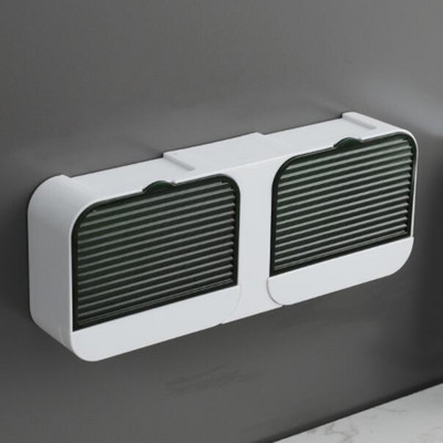 1/2 rácsos leeresztő szappantartó kihajtható szappandoboz fürdőszobai kiegészítők tárolódoboz Fióktálca polc falra szerelhető, szabad perforáció