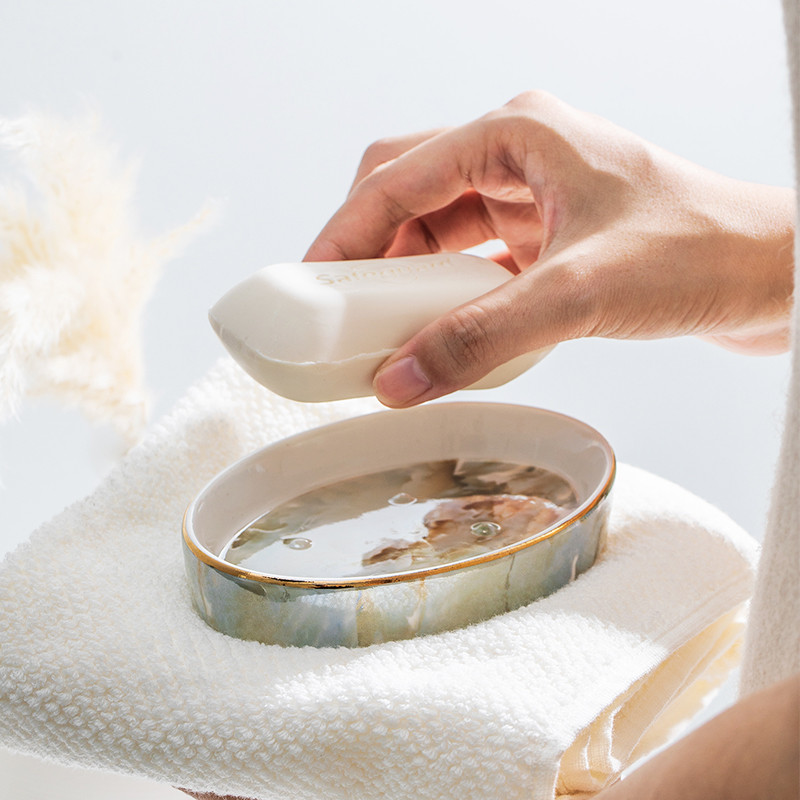 Vonios kambario laikymo organizavimas Nešiojamas muilo laikiklis Virtuvė Keraminis muilo indas Muilo padėklas Muilo talpykla Porte Savon Jabonera