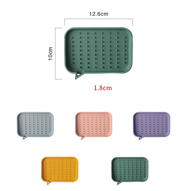 Silikonski držač za sapun Stalak za odlaganje Odvod Kutija za sapun Neklizajući pladanj Kućni organizator Kuhinja Kupaonski pribor Za spužvu Četka