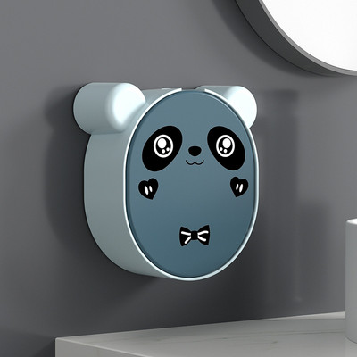 Crtani medvjed Zidni držač za sapun Odvod Kutija za sapun WC Viseći stalak za pohranu Kupaonski samoljepljivi dodaci bez bušenja