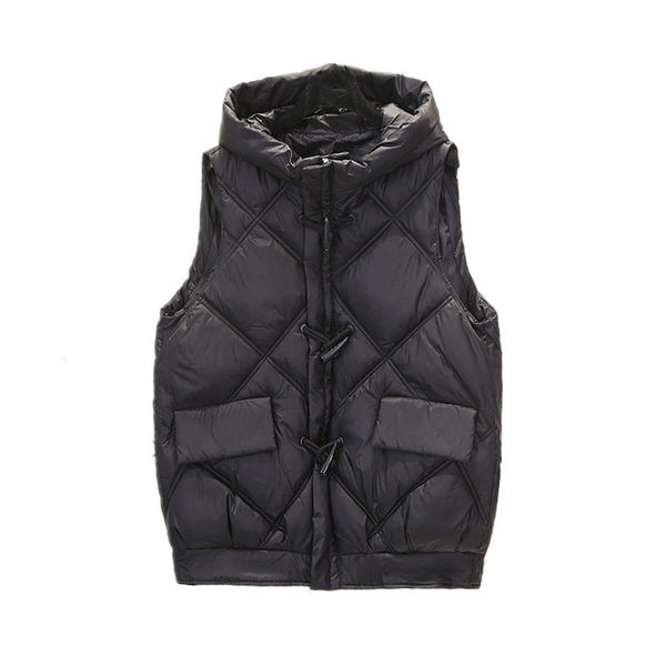 Női mellény kapucnival és cipzárral