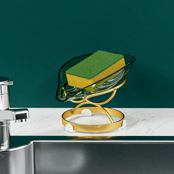 Форма на лист Сапунерка Поставка за сапун Кутия за сапун Спестяване Поставка за сапун Бар Източване на вода Сух душ Аксесоари за баня Кухненска мивка Вана