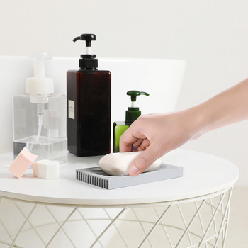 Мека пластмасова креативна кутия за сапун Дренаж Държач за сапун Баня Домакински поставен Неперфориран държач за сапун SoapHolder Калъф за сапун