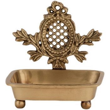 Позлатена занаятчийска метална кутия за сапун Ретро издълбани декоративни подноси за съхранение на душове Тоалетка Органайзер за бижута Декорация на дома
