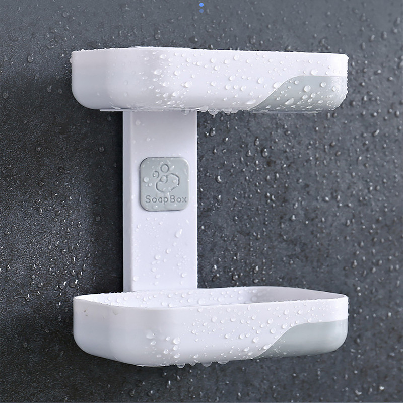 Kutija za kućni sapun bez udaraca Setovi kupaonskog pribora Kreativni odvod za tuširanje Držač sapuna Zidni višeslojni stalak za pohranu