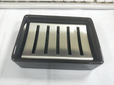 Pravokutna kutija za sapun Filter od nehrđajućeg čelika 304 s keramičkom posudom za sapun Kutija za sapun za čišćenje