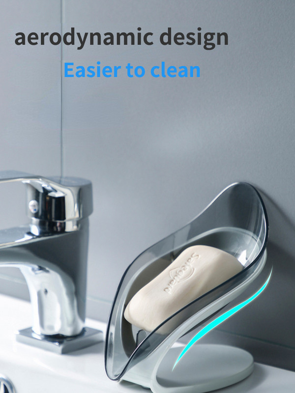 Vonios muilo laikiklis Lapelio formos Muilo dėžutė Virtuvės indų laikymo dėžutė Neslidžia nutekėjimo muilo laikymo dėklas Vonios kambario priedas