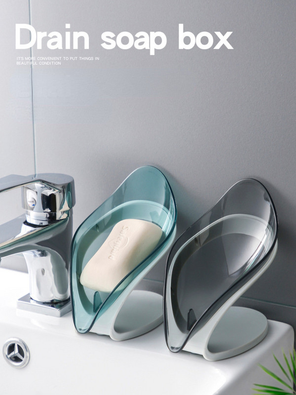 Vonios muilo laikiklis Lapelio formos Muilo dėžutė Virtuvės indų laikymo dėžutė Neslidžia nutekėjimo muilo laikymo dėklas Vonios kambario priedas