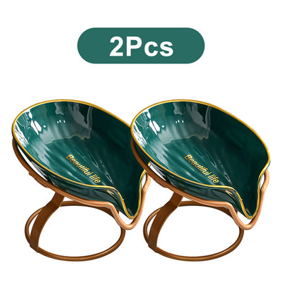 Držač sapuna od nehrđajućeg čelika Oblik lista Samodreinirajuća posuda za sapun za tuš Kupaonski umivaonik Držač sapuna Kutija Potrepštine Gadgeti