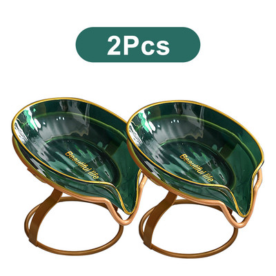 Držač sapuna od nehrđajućeg čelika Oblik lista Samodreinirajuća posuda za sapun za tuš Kupaonski umivaonik Držač sapuna Kutija Potrepštine Gadgeti