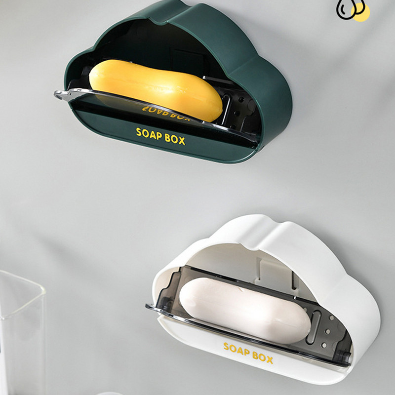 Debesys Muilo dėžutė Dulkėms atsparus diržo dangtelis Muilo laikiklis Vonios siena Pakabinamas kanalizacijos muilo stovas Kūrybinė vonia Dušo muilo lėkštės padėklas R