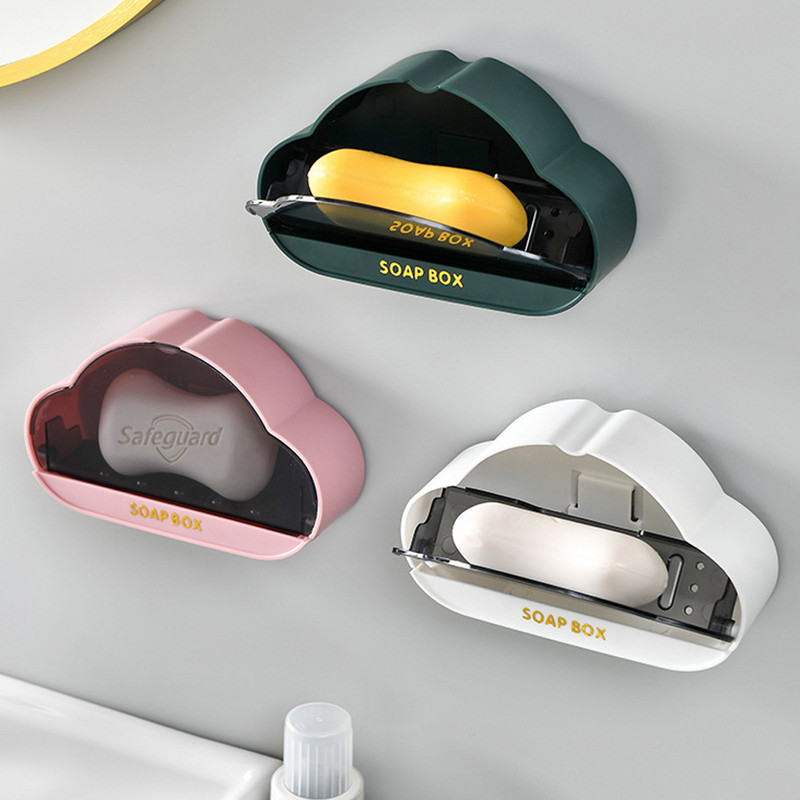 Debesys Muilo dėžutė Dulkėms atsparus diržo dangtelis Muilo laikiklis Vonios siena Pakabinamas kanalizacijos muilo stovas Kūrybinė vonia Dušo muilo lėkštės padėklas R